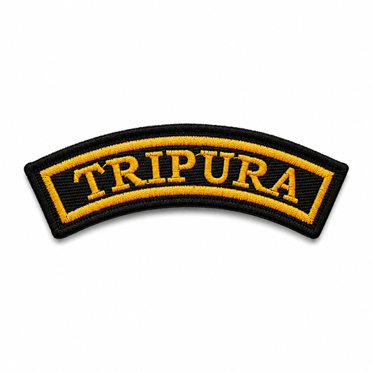 Tripura State Front Embroidered Patch 1 × 4 Inches – Iron On / Sew On