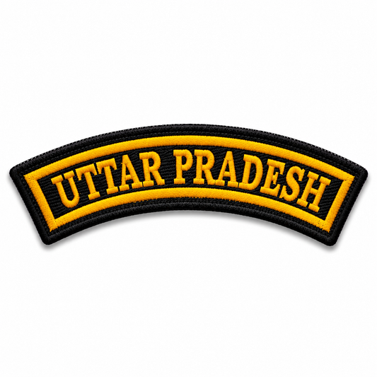 Uttar Pradesh State Front Embroidered Patch 1 × 4 Inches – Iron On / Sew On