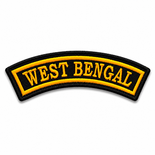 West Bengal State Front Embroidered Patch 1 × 4 Inches – Iron On / Sew On