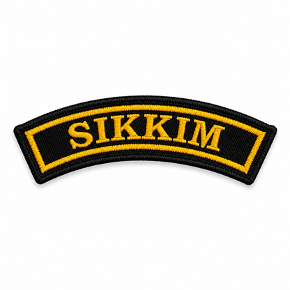 Sikkim State Front Embroidered Patch 1 × 4 Inches – Iron On / Sew On