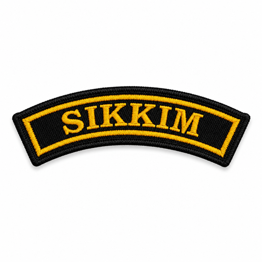 Sikkim State Front Embroidered Patch 1 × 4 Inches – Iron On / Sew On