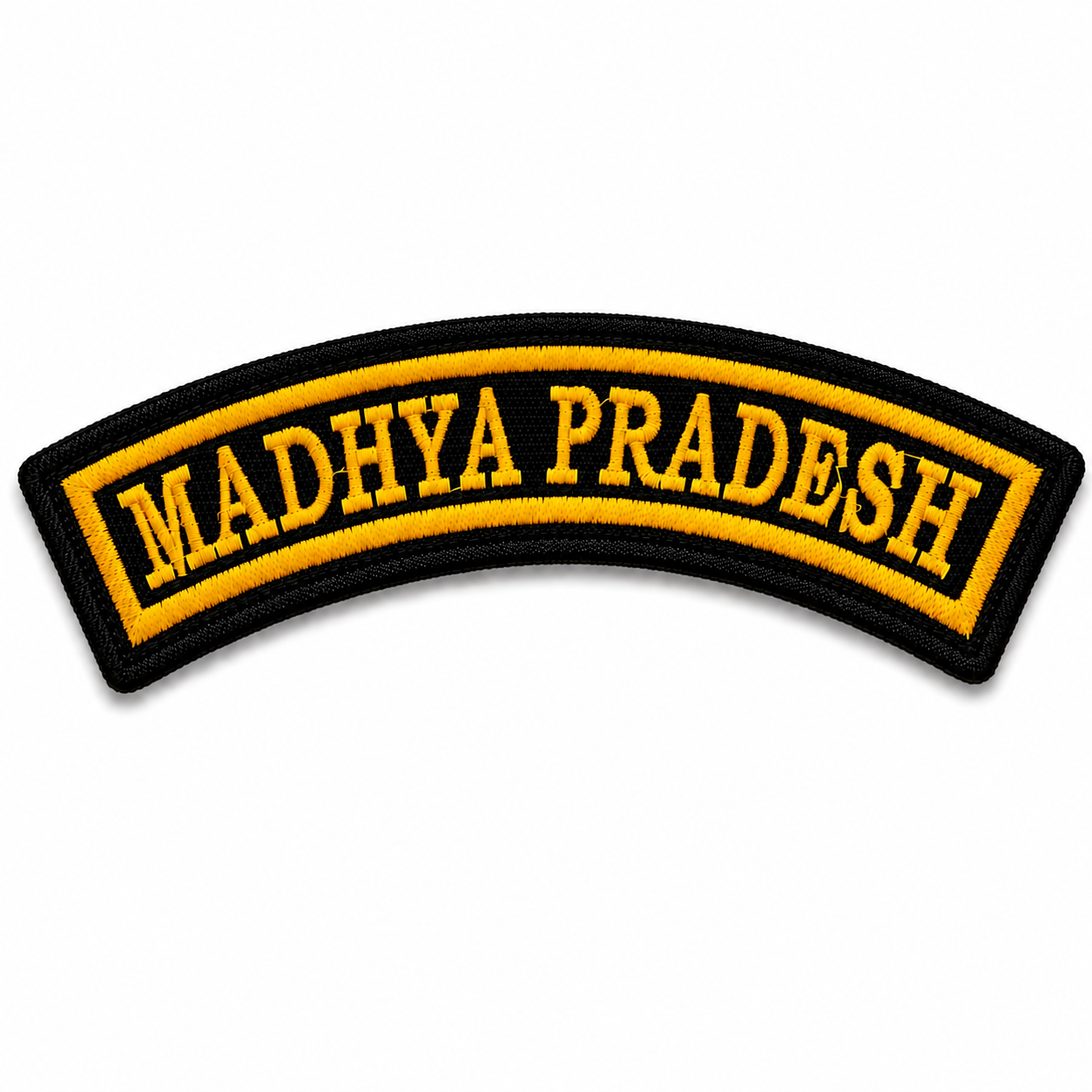 Madhya Pradesh State Front Embroidered Patch 1 × 4 Inches – Iron On / Sew On