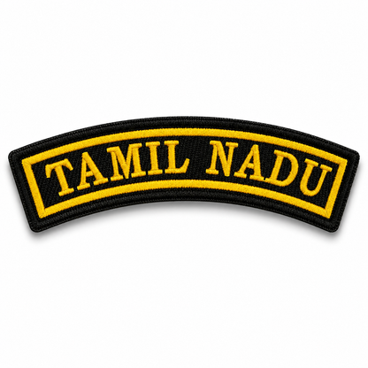 Tamil Nadu State Front Embroidered Patch 1 × 4 Inches – Iron On / Sew On