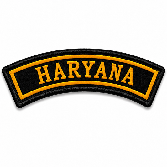 Haryana State Front Embroidered Patch 1 × 4 Inches – Iron On / Sew On