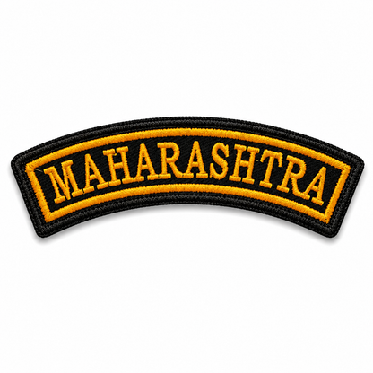 Maharashtra State Front Embroidered Patch 1 × 4 Inches – Iron On / Sew On