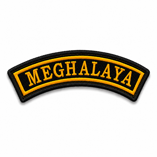 Meghalaya State Front Embroidered Patch 1 × 4 Inches – Iron On / Sew On