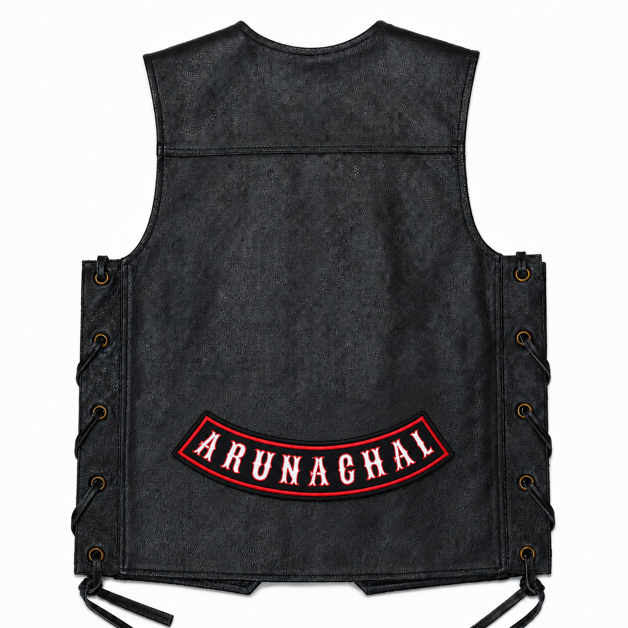 Arunachal Red Outline State Back Embroidered Patch 2.5 × 13 Inch – Iron On / Sew On