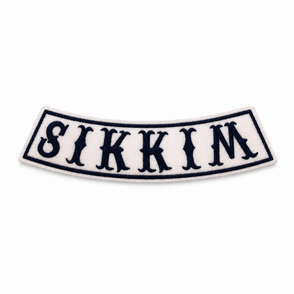 Sikkim Bottom Curved State Back Embroidered Patch 2 × 10 Inch – Iron On / Sew On
