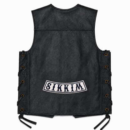 Sikkim Bottom Curved State Back Embroidered Patch 2 × 10 Inch – Iron On / Sew On