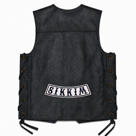 Sikkim Bottom Curved State Back Embroidered Patch 2 × 10 Inch – Iron On / Sew On