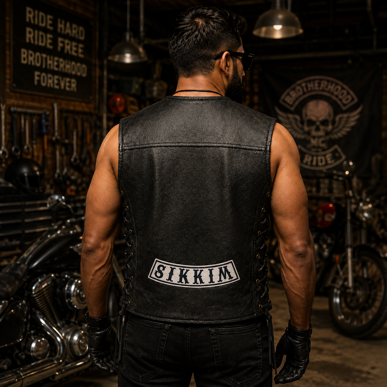 Sikkim Bottom Curved State Back Embroidered Patch 2 × 10 Inch – Iron On / Sew On