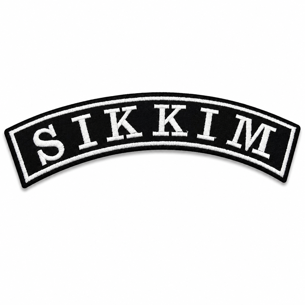 Sikkim Top Curved State Back Embroidered Patch 2.5 × 12 Inch – Iron On / Sew On