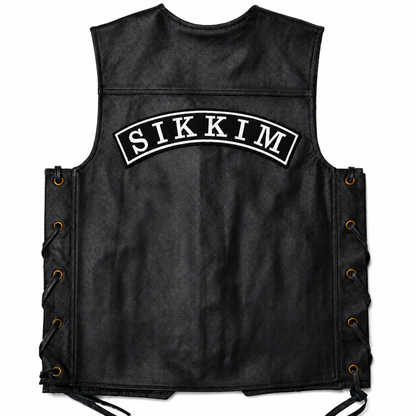 Sikkim Top Curved State Back Embroidered Patch 2.5 × 12 Inch – Iron On / Sew On