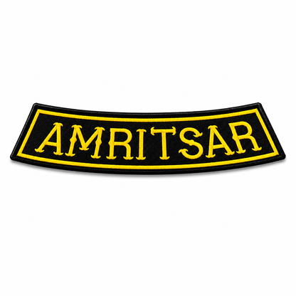 Amritsar Back Embroidered Patch 2 × 10 Inch – Iron On / Sew On