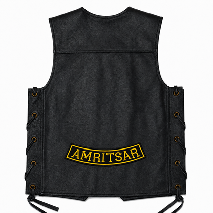 Amritsar Back Embroidered Patch 2 × 10 Inch – Iron On / Sew On
