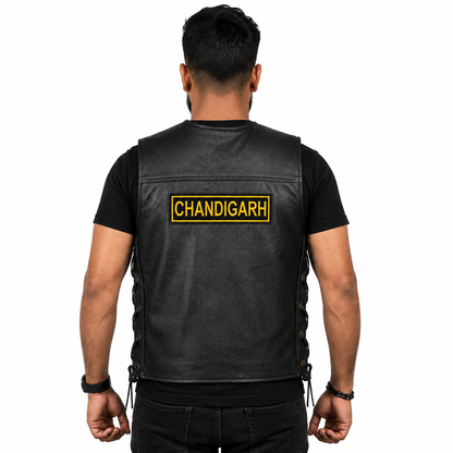 Chandigarh Straight Coloured Back Embroidered Patch 2 × 8.5 Inch – Iron On / Sew On
