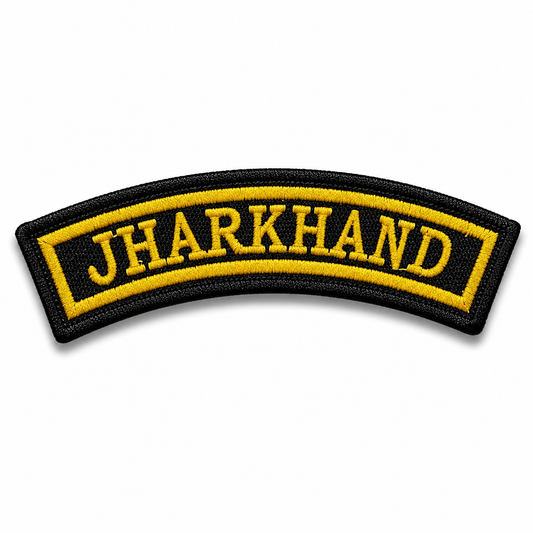 Jharkhand State Front Embroidered Patch 1 × 4 Inches – Iron On / Sew On