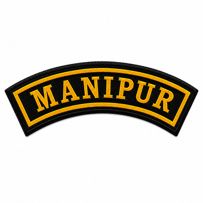Manipur State Front Embroidered Patch 1 × 4 Inches – Iron On / Sew On