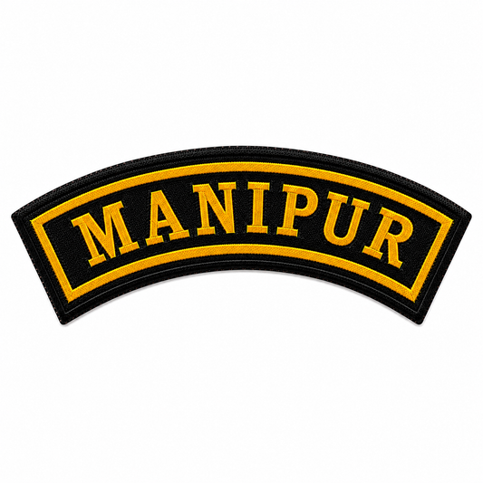 Manipur State Front Embroidered Patch 1 × 4 Inches – Iron On / Sew On