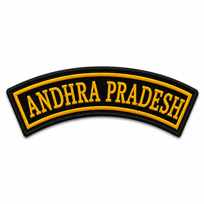 Andhra Pradesh State Front Embroidered Patch 1 × 4 Inches – Iron On / Sew On
