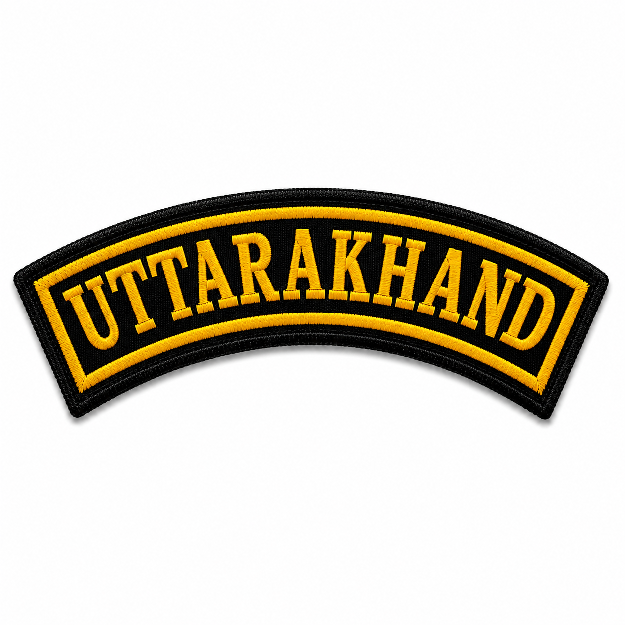 Uttarakhand State Front Embroidered Patch 1 × 4 Inches – Iron On / Sew On