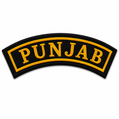 Punjab State Front Embroidered Patch 1 × 4 Inches – Iron On / Sew On