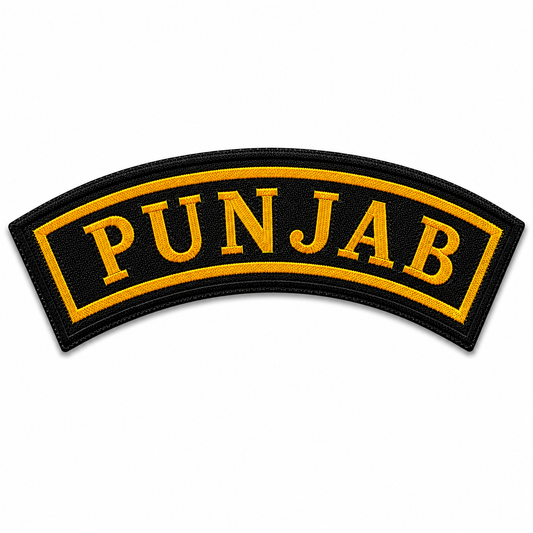 Punjab State Front Embroidered Patch 1 × 4 Inches – Iron On / Sew On