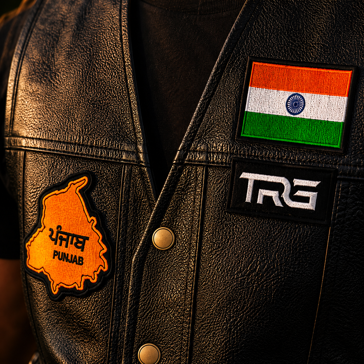 Punjab Flag Premium Embroidered Patch – 3.1 × 3.1 Inches | Iron On / Sew On