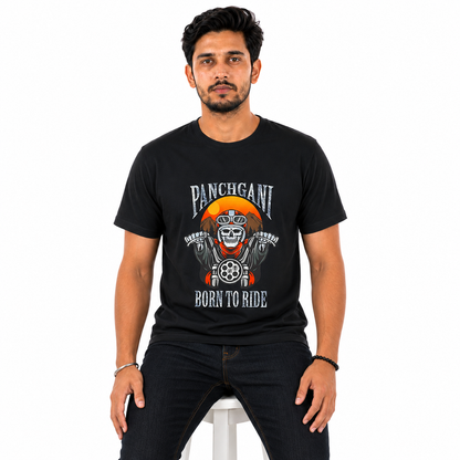 Panchgani Born To Ride Motorcycle Riders T-Shirt
