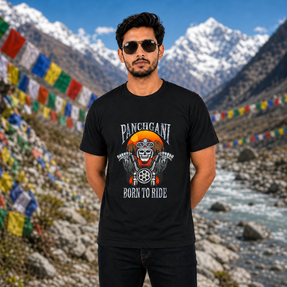 Panchgani Born To Ride Motorcycle Riders T-Shirt