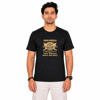 Four Wheels Move the Body Motorcycle Riders T-Shirt