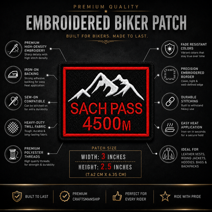 Sach Pass Expedition Embroidery Patch – 2.5 × 3 Inches