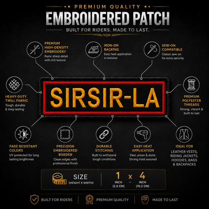 Sir Sir La Expedition Embroidery Patch – 1 × 4 Inches