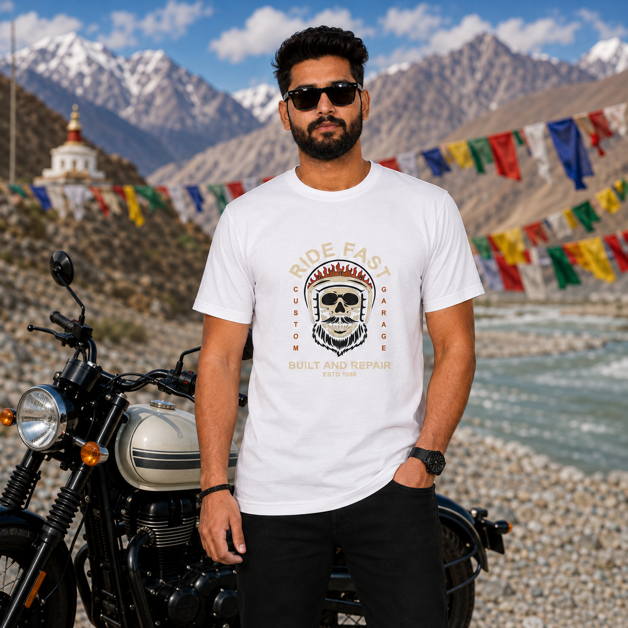 Ride Fast, Build & Repair Motorcycle Riders T-Shirt