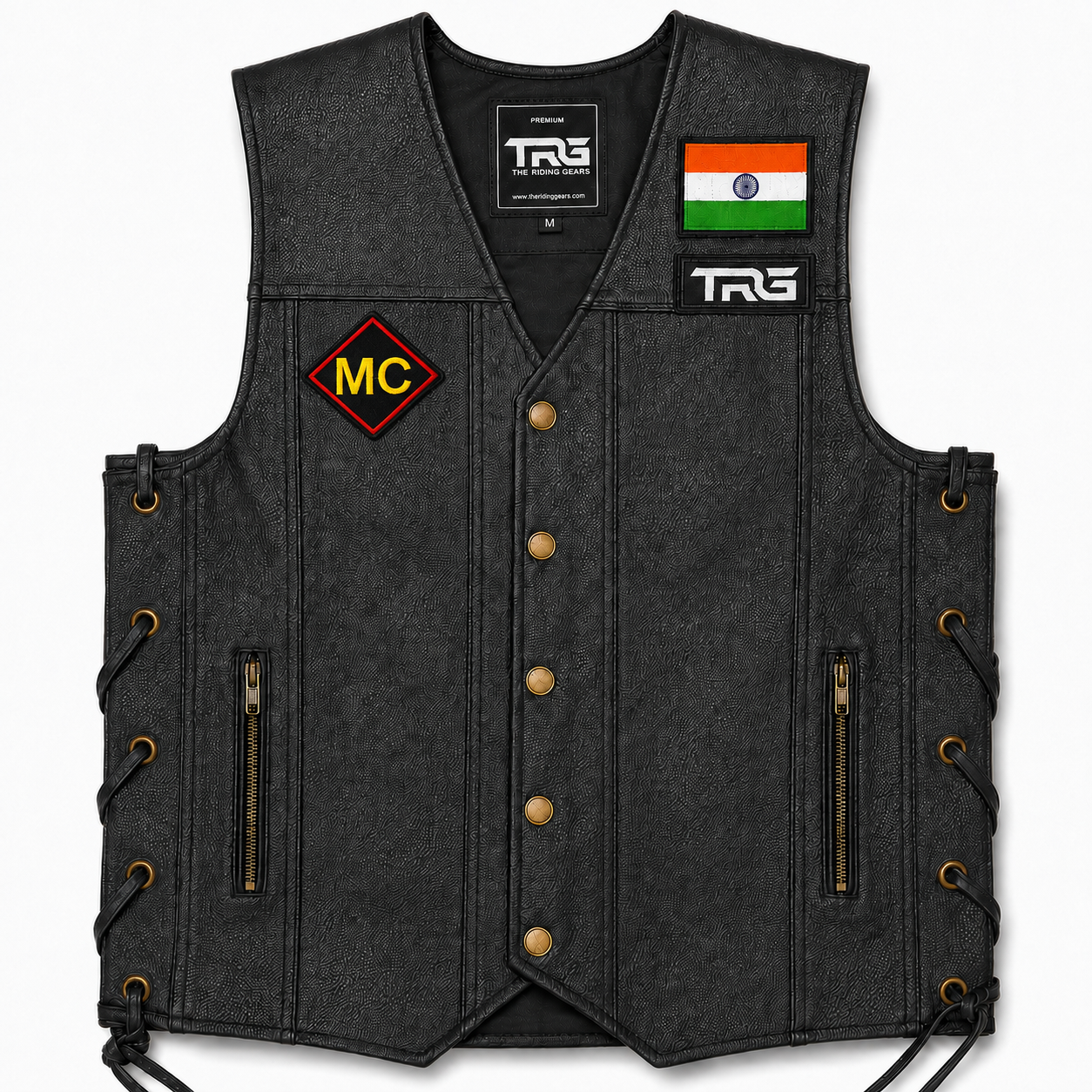 MC Motorcycle Club Embroidered Patch 3 × 3 Inches – Iron On / Sew On