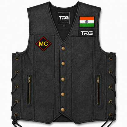 MC Motorcycle Club Embroidered Patch 3 × 3 Inches – Iron On / Sew On
