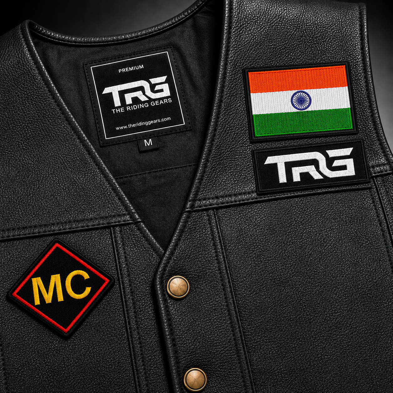 MC Motorcycle Club Embroidered Patch 3 × 3 Inches – Iron On / Sew On