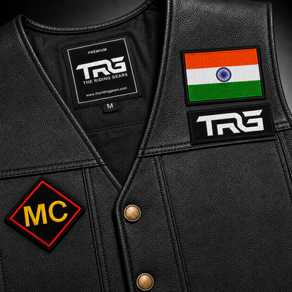 MC Motorcycle Club Embroidered Patch 3 × 3 Inches – Iron On / Sew On
