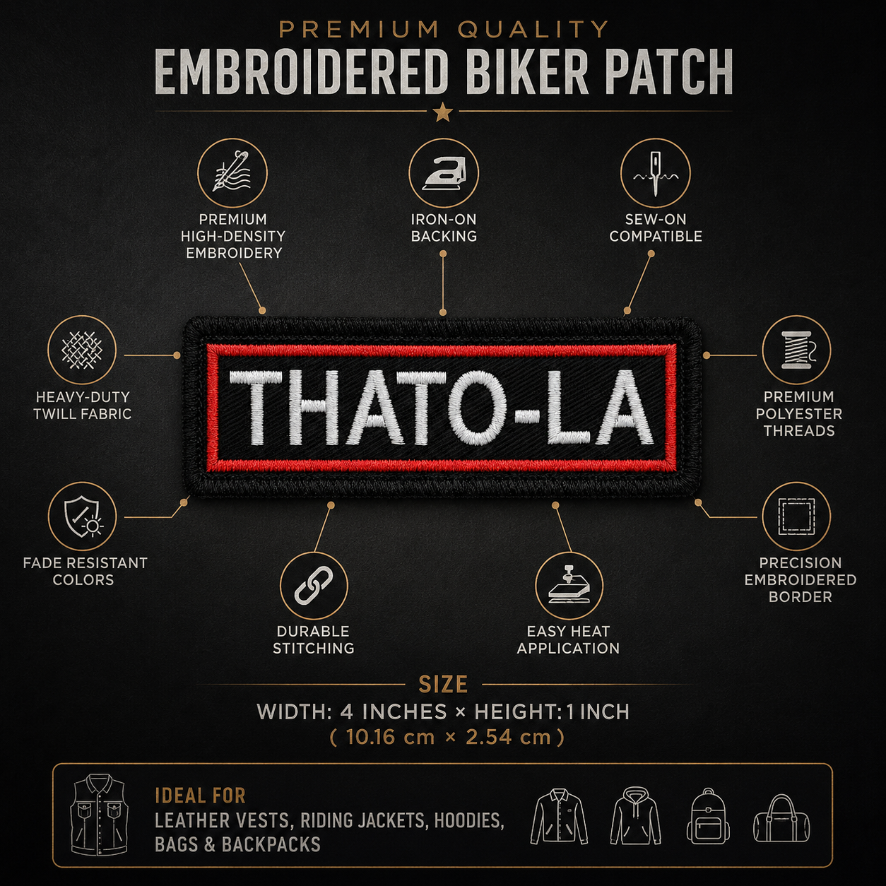 Thato-La Expedition Embroidered Patch (1 × 4 Inches)