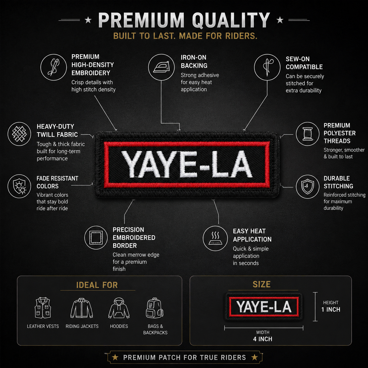 Yaye-La Expedition Embroidered Patch (1 × 4 Inches)