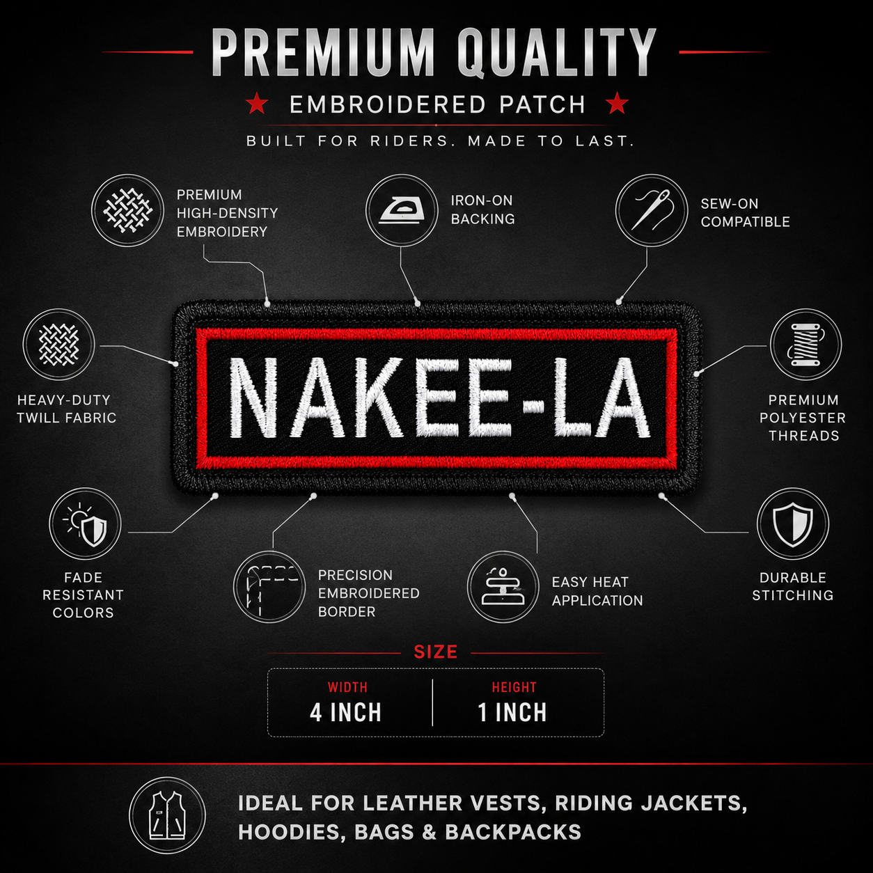 Nakee-La Expedition Embroidered Patch (1 × 4 Inches)