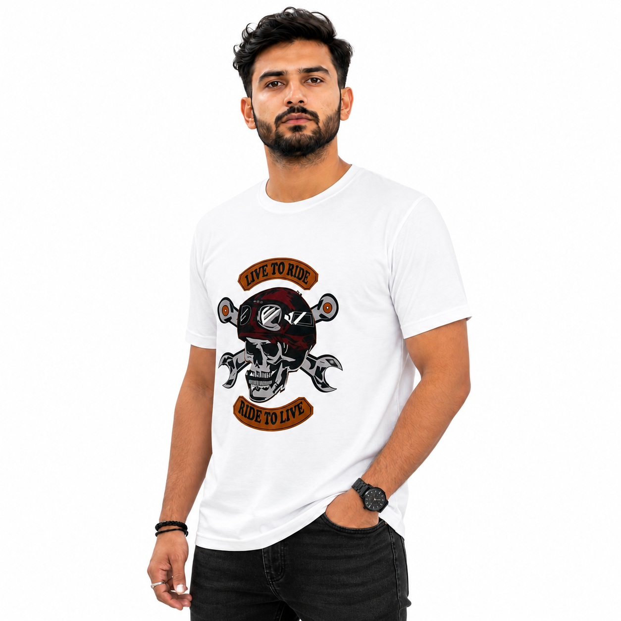 Live To Ride, Ride To Live 2 Motorcycle Riders T-Shirt
