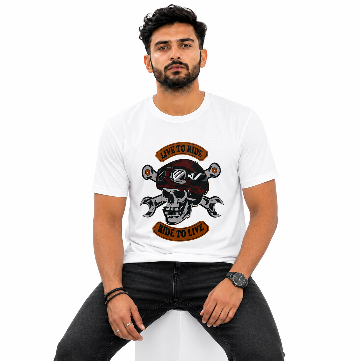 Live To Ride, Ride To Live 2 Motorcycle Riders T-Shirt