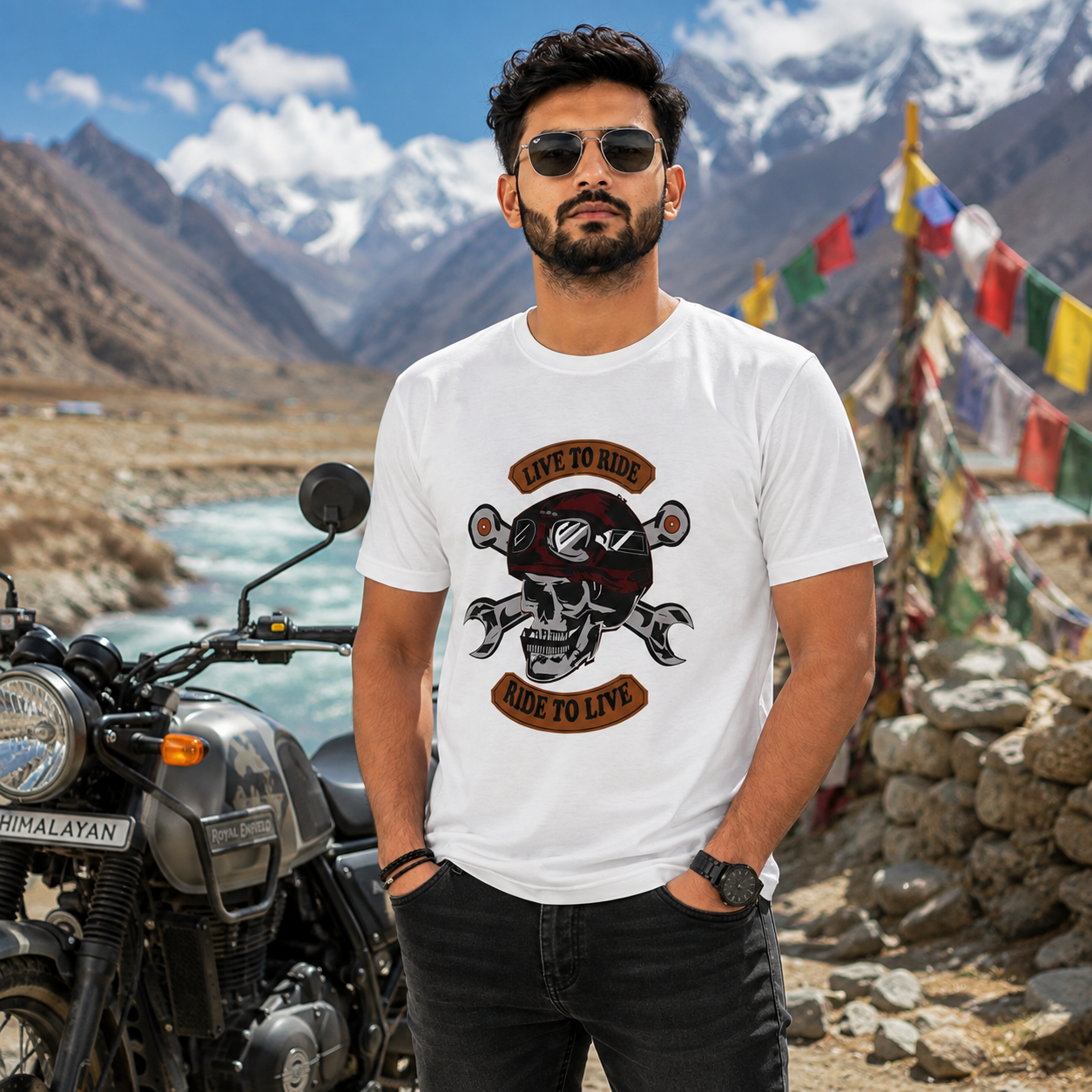 Live To Ride, Ride To Live 2 Motorcycle Riders T-Shirt