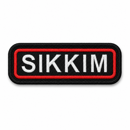 Sikkim Expedition Embroidered Patch – 1 × 4 Inches – Iron On / Sew On