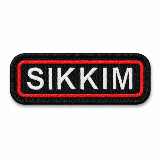 Sikkim Expedition Embroidered Patch – 1 × 4 Inches – Iron On / Sew On