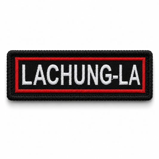 Lachung-La Expedition Embroidered Patch 1 × 4 Inches – Iron On / Sew On