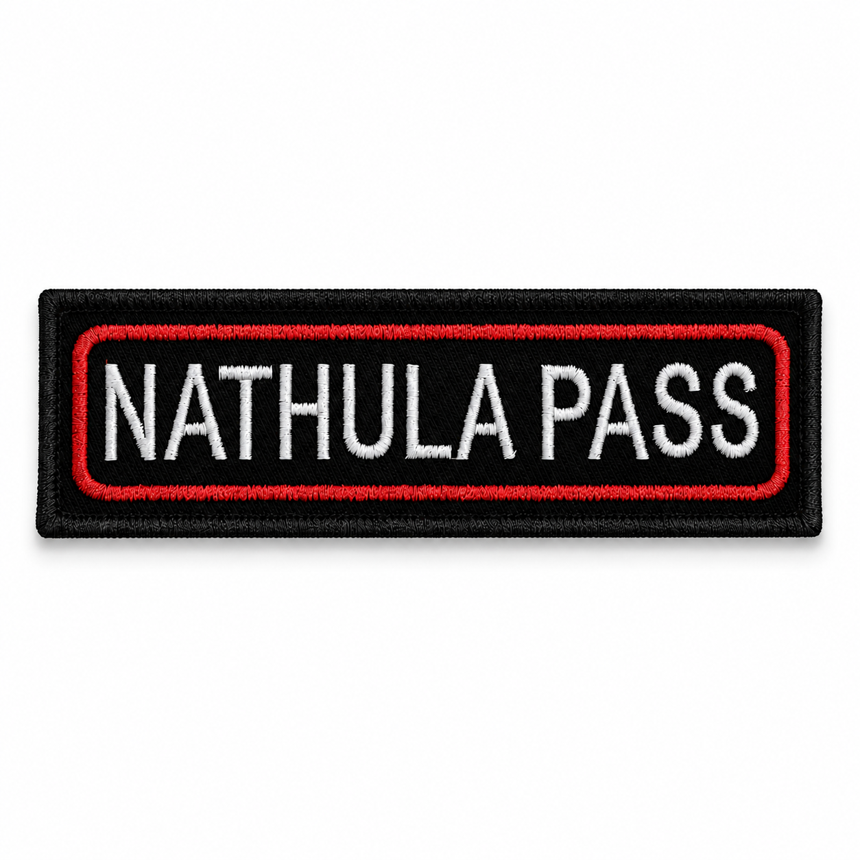 Nathula Pass Expedition Embroidered Patch – 1 × 4 Inches – Iron On / Sew On