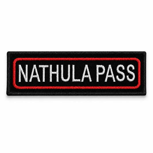 Nathula Pass Expedition Embroidered Patch – 1 × 4 Inches – Iron On / Sew On