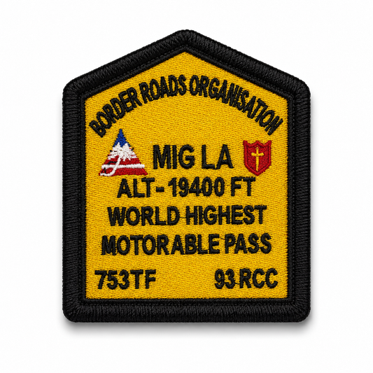 Mig La World’s Highest Motorable Pass Expedition Embroidered Patch – 3.5 × 3 Inches